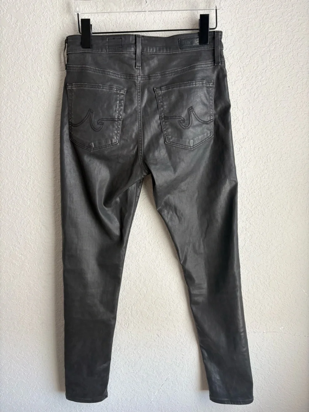 AG Jeans Farrah Skinny Leatherette Ankle Jean 27 waxed - Picture 9 of 11